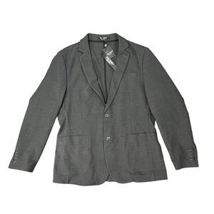 Paul Jones Blazer Mens L Large Charcoal Gray 2-Button Notch Lapel Sport Coat New